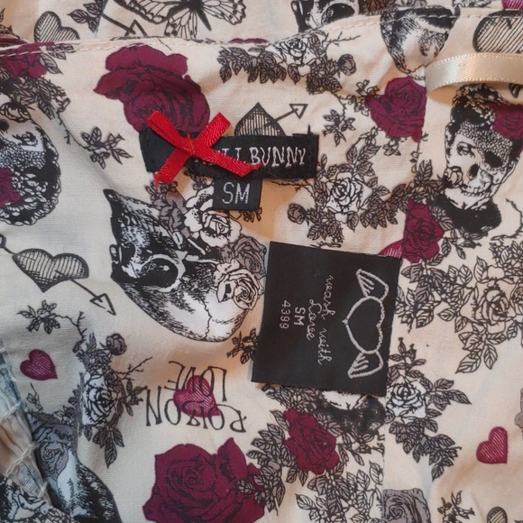 Hellbunny Poison Love Floral Dress w/POCKETS! - Picture 5 of 5